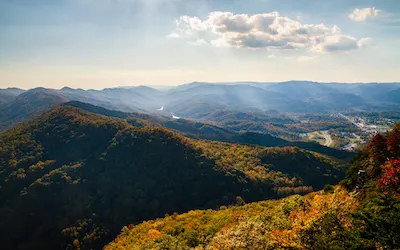 View of mountains in Cumberland Gap National Historical Park